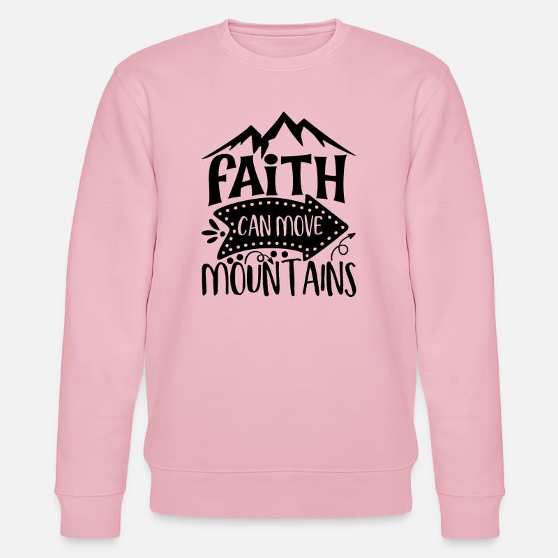 Faith Can Move Mountains Inspiration - Stanley/Stella Unisex Bio-Sweatshirt CHANGER  - Hellrosa