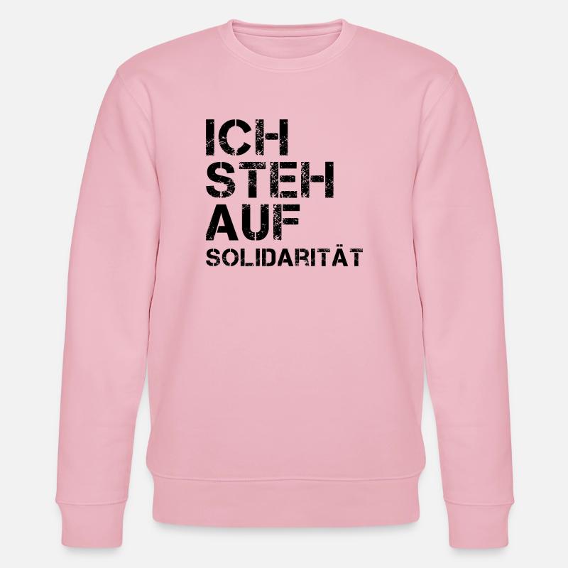 ICH STEH AUF Solidarität - Stanley/Stella Unisex Bio-Sweatshirt CHANGER  - Hellrosa