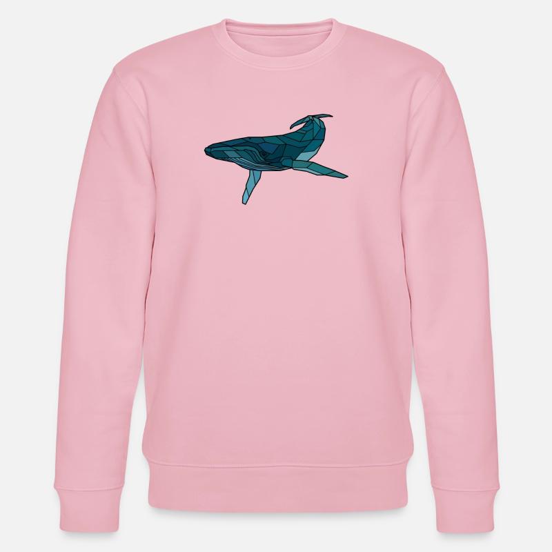 Buckelwal blanko - Stanley/Stella Unisex Bio-Sweatshirt CHANGER  - Hellrosa