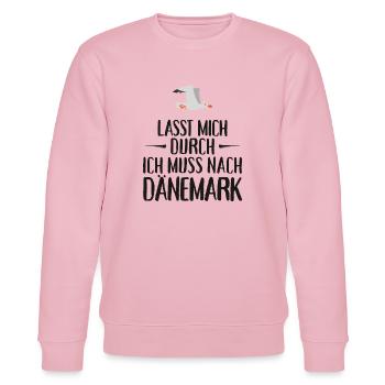 Lasst mich durch ich muss nach Dänemark Möwe - Stanley/Stella Unisex Bio-Sweatshirt CHANGER  - Hellrosa - Vorne - Jaron (178cm) & Liana (172cm)