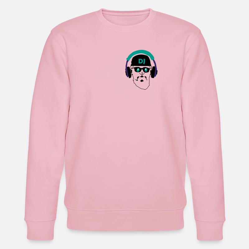 Neon DJ Kopfhörerzeichnung - Stanley/Stella Unisex Bio-Sweatshirt CHANGER  - Hellrosa