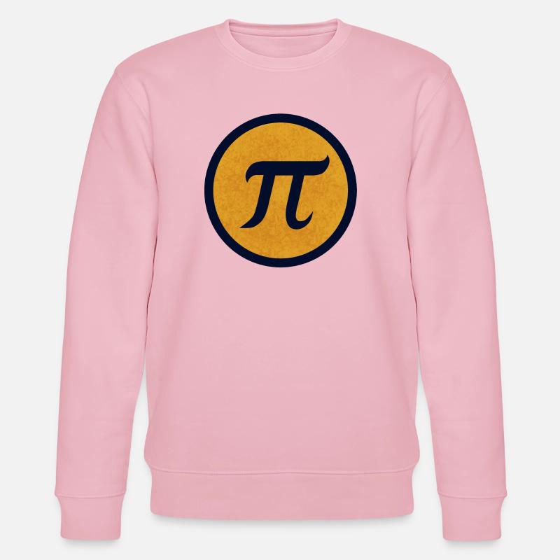 Pi-Symbol auf gelbem texturiertem Hintergrund - Stanley/Stella Unisex Bio-Sweatshirt CHANGER  - Hellrosa