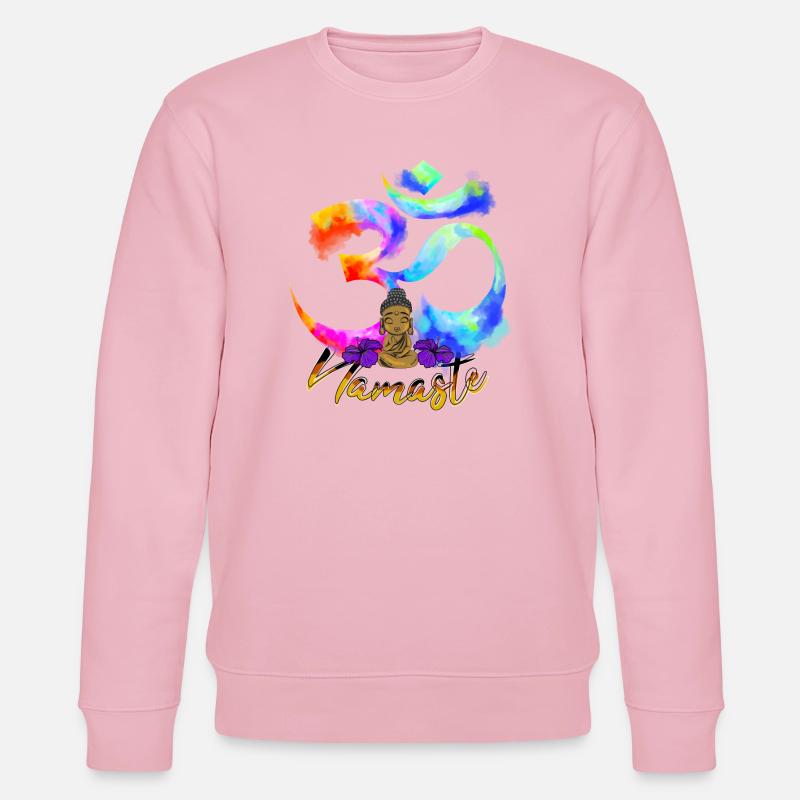 Namaste Arc Iris Bouddha - Sweat bio CHANGER Stanley/Stella Unisexe - rose pâle