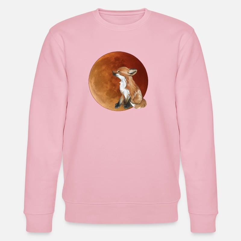 Mondfuchs im Abendlicht - Stanley/Stella Unisex Bio-Sweatshirt CHANGER  - Hellrosa