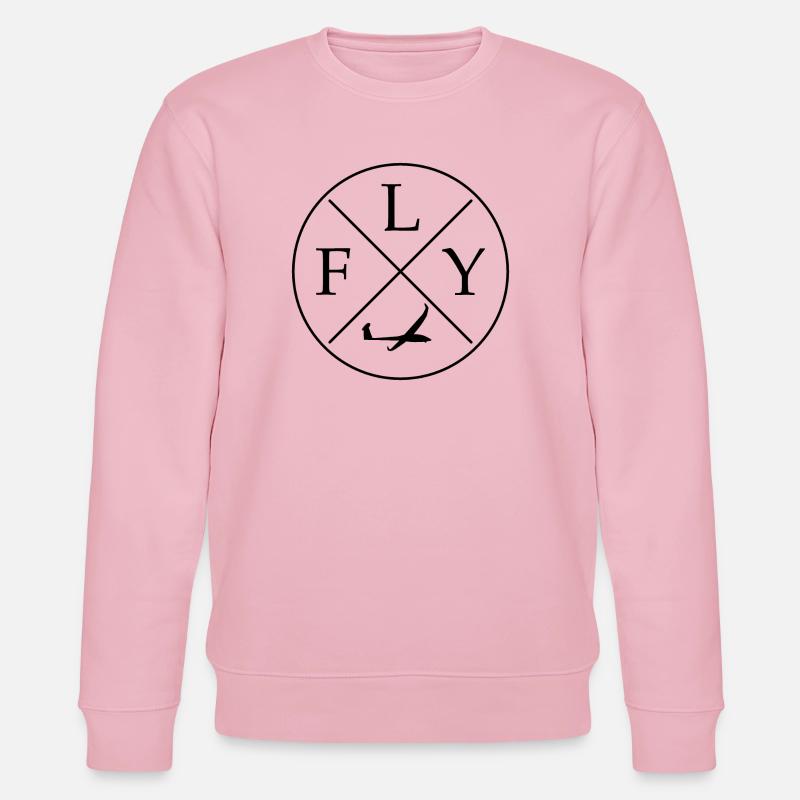 FLY Logo Glider remote control rc - Stanley/Stella CHANGER Unisex Organic Sweatshirt - cotton pink