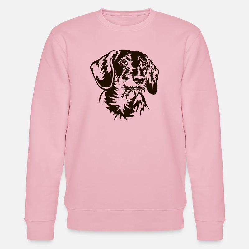 Dackel Kopf - Stanley/Stella Unisex Bio-Sweatshirt CHANGER  - Hellrosa