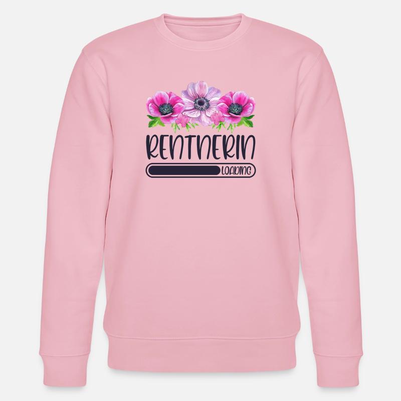 Rentnerin Loading Blumen - Stanley/Stella Unisex Bio-Sweatshirt CHANGER  - Hellrosa