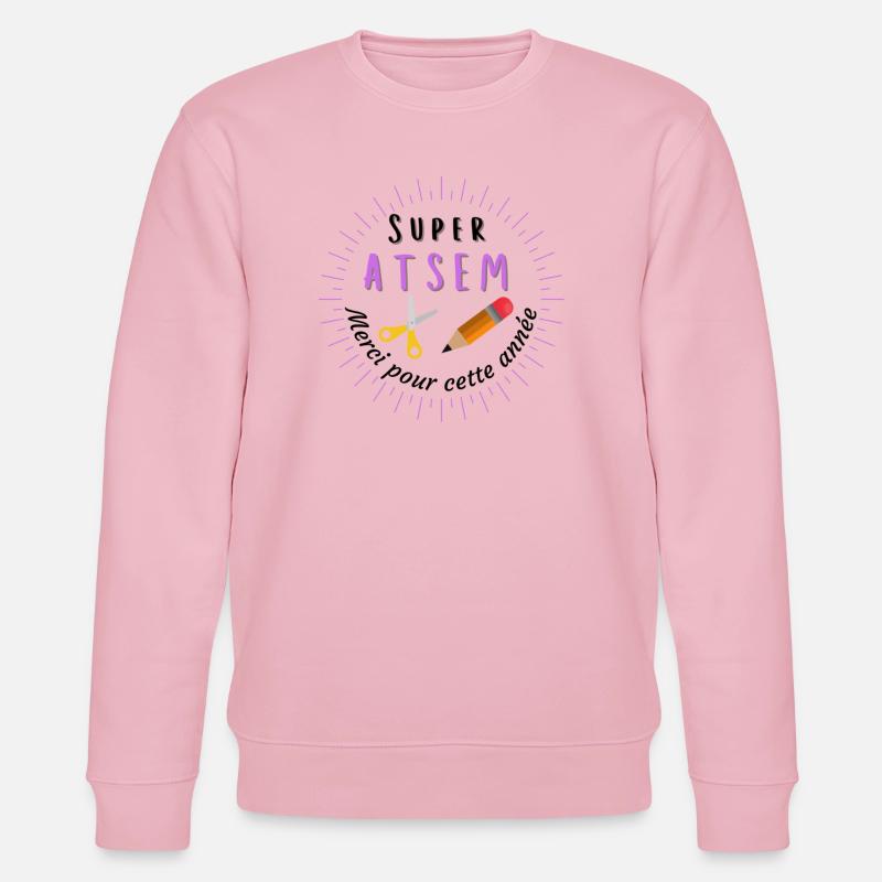 super Atsem merci pour cette année - Sweat bio CHANGER Stanley/Stella Unisexe - rose pâle
