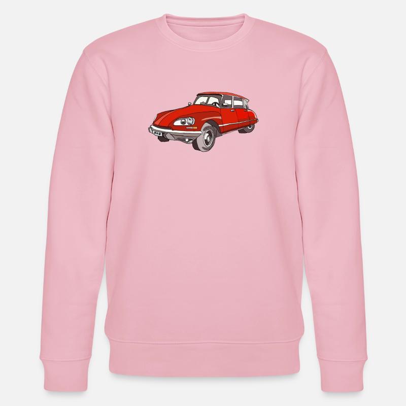 Roter Oldtimer Coupé Illustration - Stanley/Stella Unisex Bio-Sweatshirt CHANGER  - Hellrosa