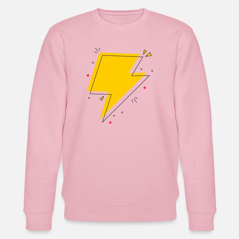 Rayon dynamique en jaune et noir - Sweat bio CHANGER Stanley/Stella Unisexe - rose pâle
