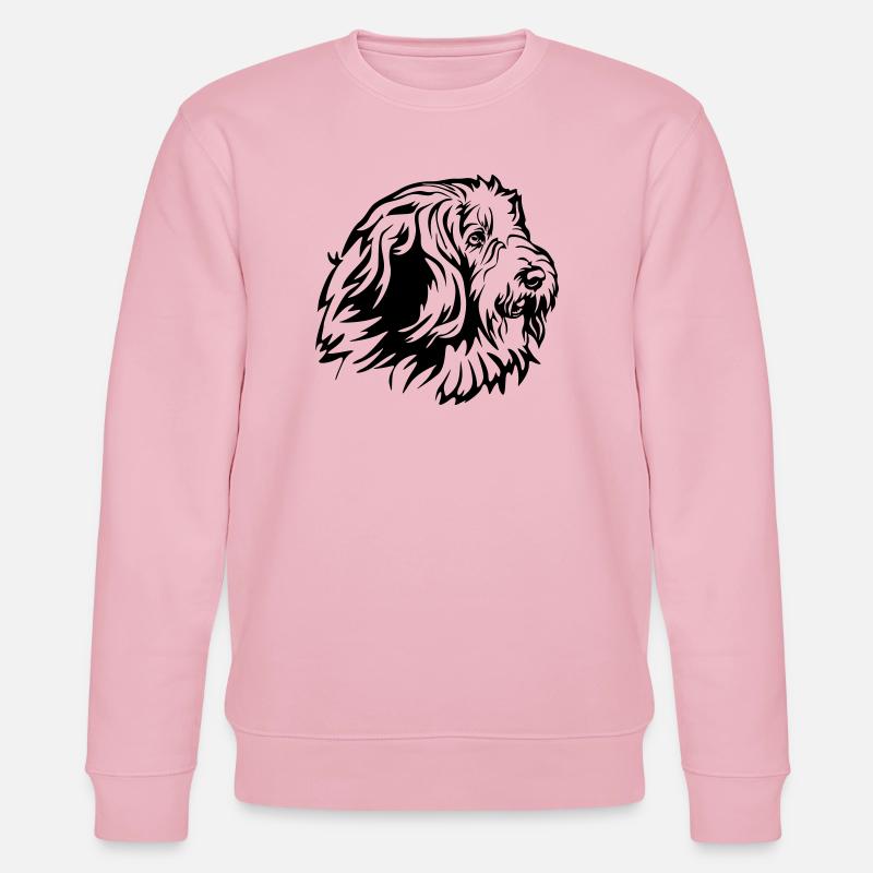 Bearded Collie Kopf - Stanley/Stella Unisex Bio-Sweatshirt CHANGER  - Hellrosa