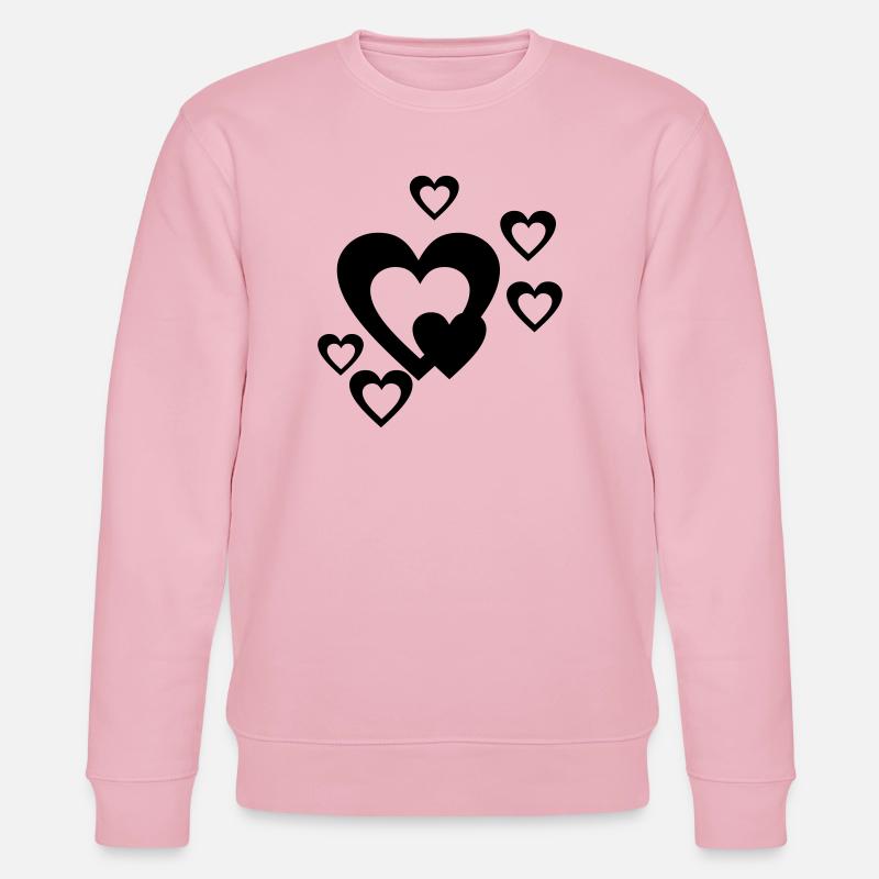 Herz - Stanley/Stella Unisex Bio-Sweatshirt CHANGER  - Hellrosa