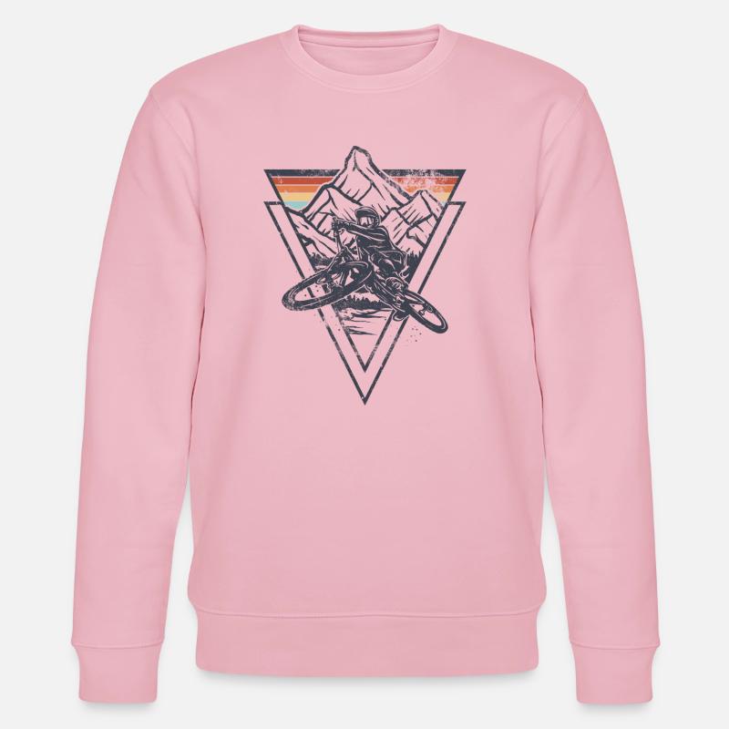 Summit Geometry Sunset - Stanley/Stella CHANGER Unisex Organic Sweatshirt - cotton pink