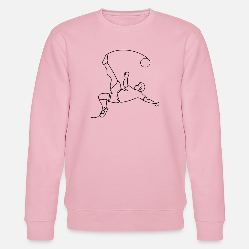 Fußball One Line Art - Stanley/Stella Unisex Bio-Sweatshirt CHANGER  - Hellrosa