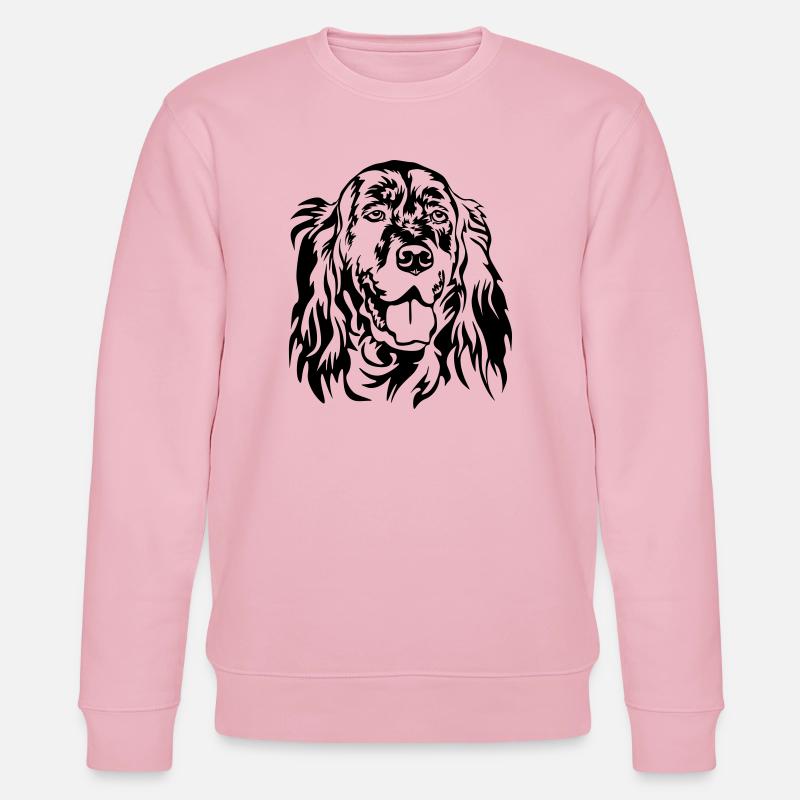 Tête de setter anglais - Sweat bio CHANGER Stanley/Stella Unisexe - rose pâle