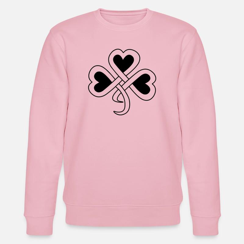 Teinte vectorielle de trèfle celtique - Sweat bio CHANGER Stanley/Stella Unisexe - rose pâle