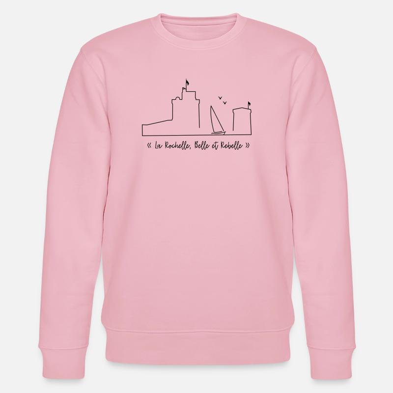 La Rochelle beige/jaune - by Nicolas Poitevin - Sweat bio CHANGER Stanley/Stella Unisexe - rose pâle