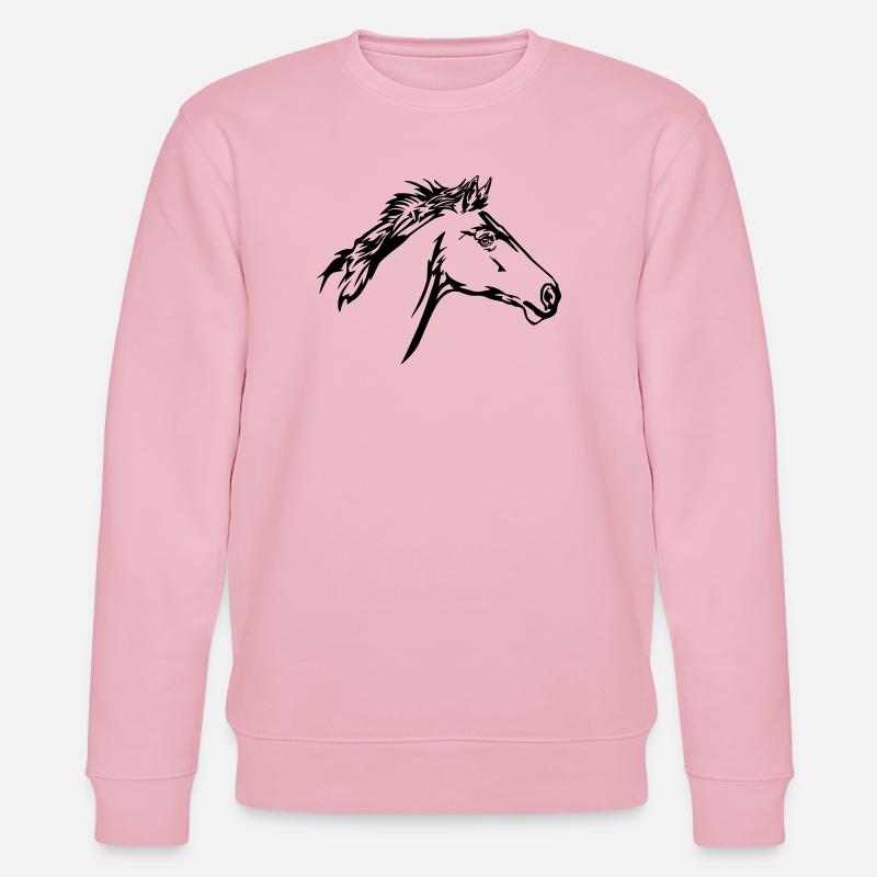 Tête de cheval en course - Sweat bio CHANGER Stanley/Stella Unisexe - rose pâle