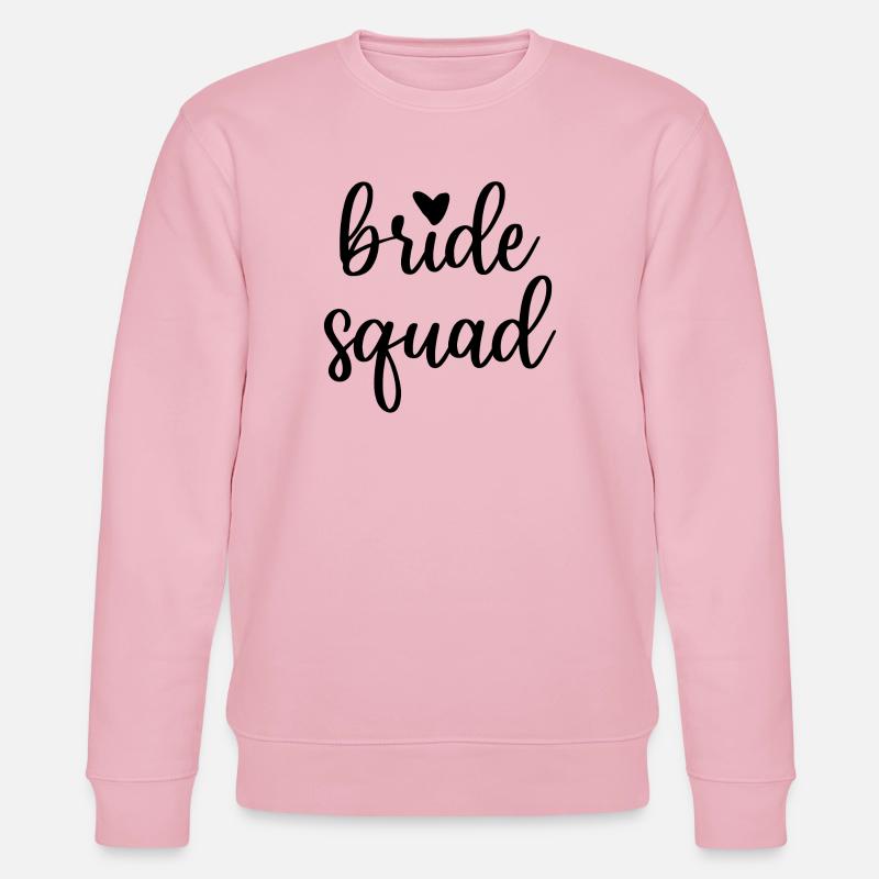 Bride Squad mit Herz JGA Junggesellin - Stanley/Stella Unisex Bio-Sweatshirt CHANGER  - Hellrosa