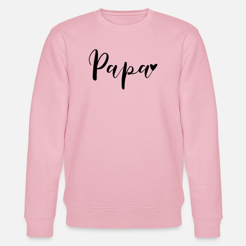 Papa Herz Geschenkidee - Stanley/Stella Unisex Bio-Sweatshirt CHANGER  - Hellrosa
