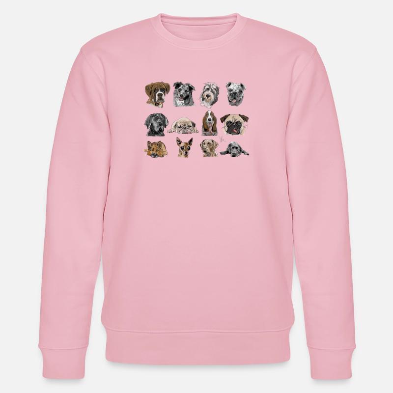 dogs - Stanley/Stella Unisex Bio-Sweatshirt CHANGER  - Hellrosa
