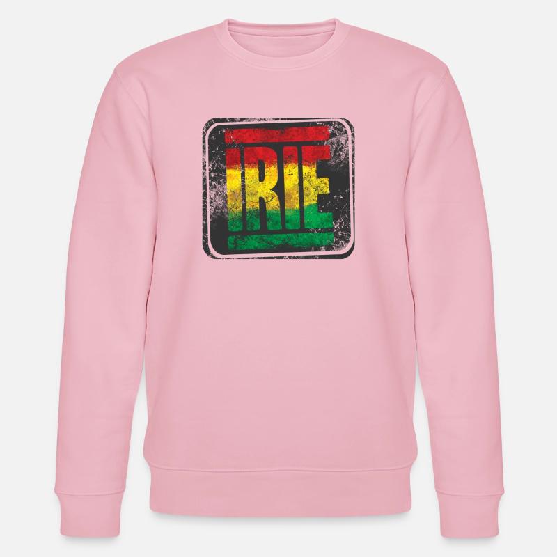 Authentisches Rasta-Design mit Farbverlauf - Stanley/Stella Unisex Bio-Sweatshirt CHANGER  - Hellrosa