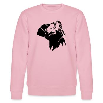 Dackel - Stanley/Stella Unisex Bio-Sweatshirt CHANGER  - Hellrosa - Vorne - Jaron (178cm) & Liana (172cm)