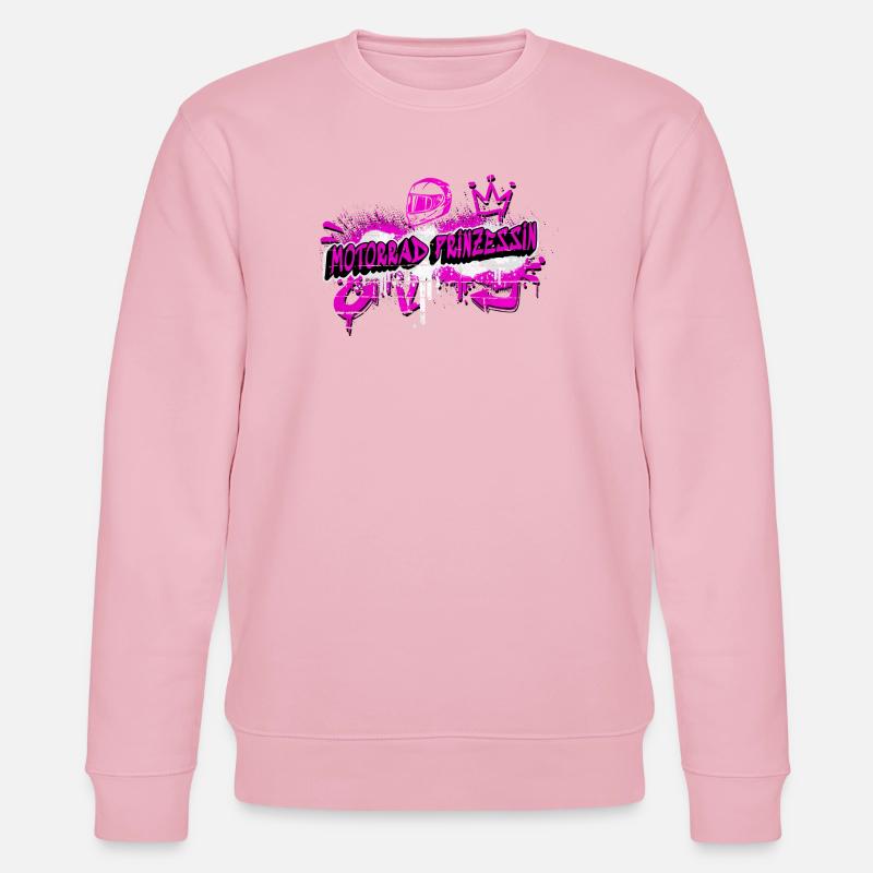 Motorcycle Princess Graffiti Design - Stanley/Stella CHANGER Unisex Organic Sweatshirt - cotton pink