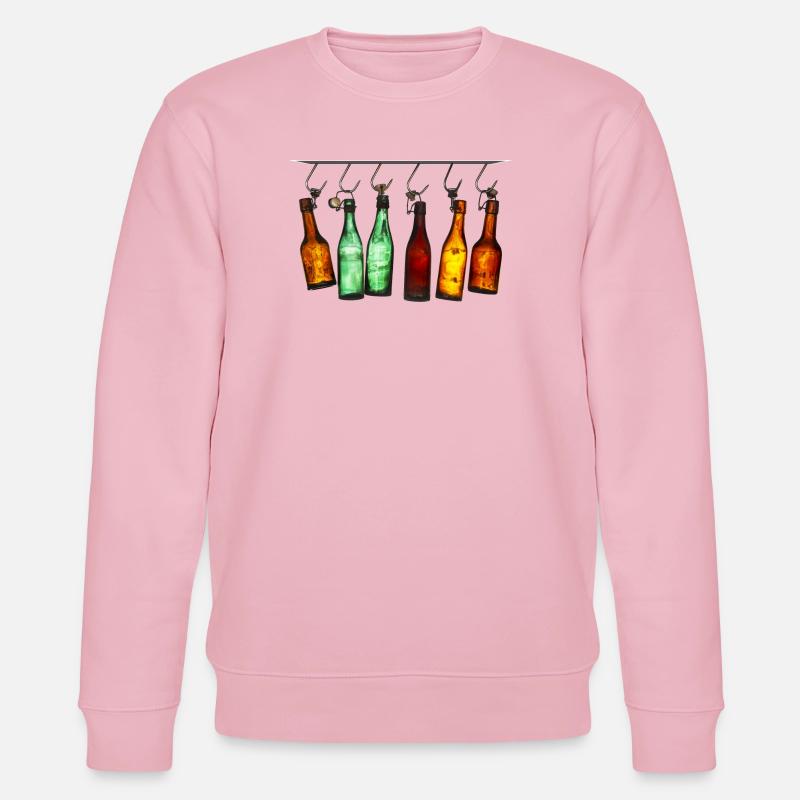 Hängende bunte Flaschen - Stanley/Stella Unisex Bio-Sweatshirt CHANGER  - Hellrosa