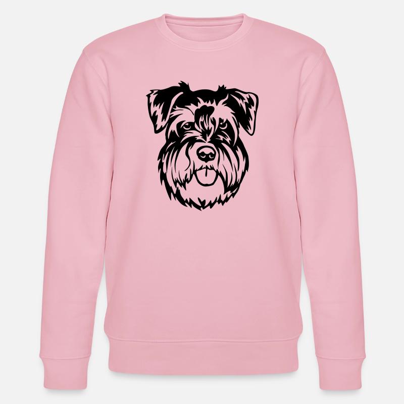 Zwergschnauzer Kopf - Stanley/Stella Unisex Bio-Sweatshirt CHANGER  - Hellrosa
