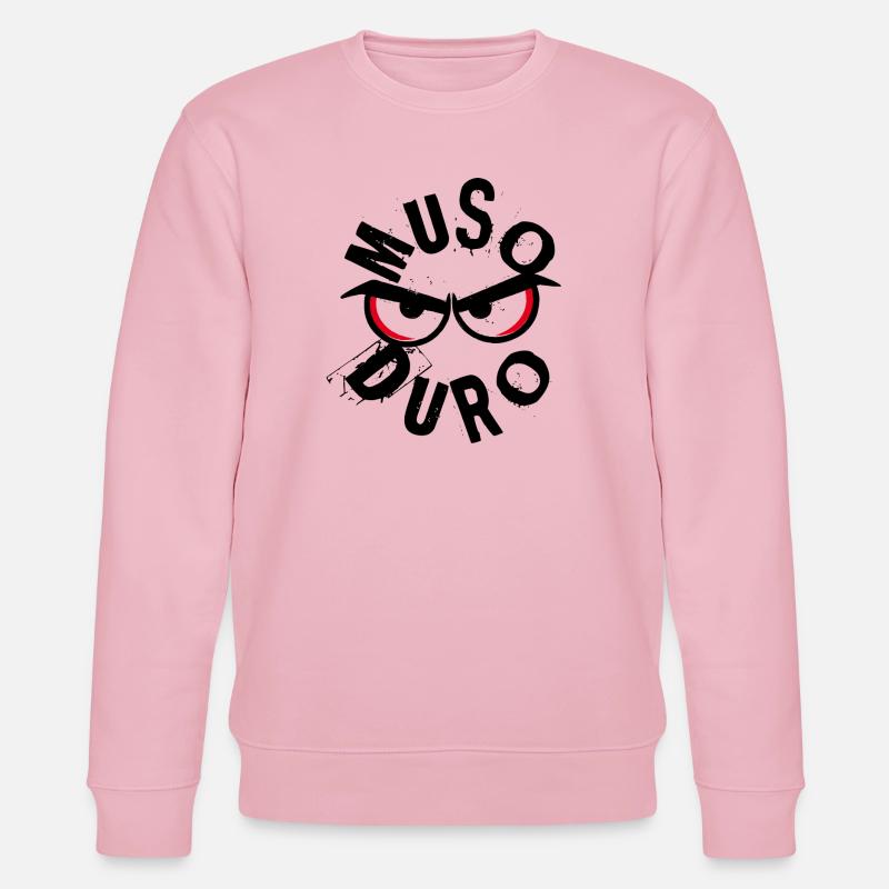 Muso Duro - Grumpy Face - Stanley/Stella CHANGER Unisex Organic Sweatshirt - cotton pink