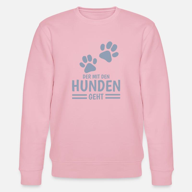 Hund und Herrchen Sprüche - Stanley/Stella Unisex Bio-Sweatshirt CHANGER  - Hellrosa