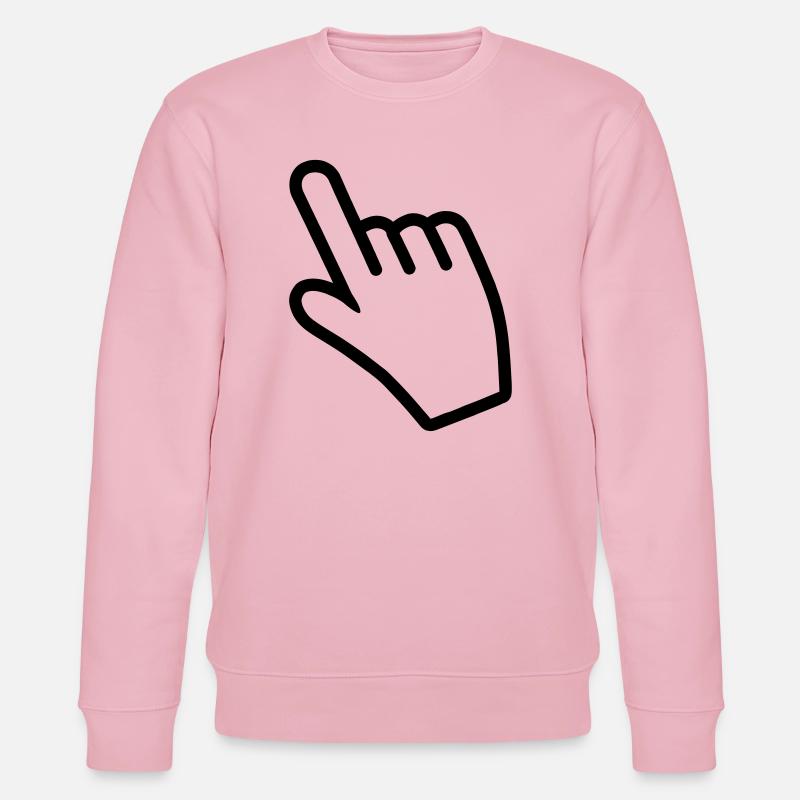 Main pointant quelque chose avec l’index - Sweat bio CHANGER Stanley/Stella Unisexe - rose pâle