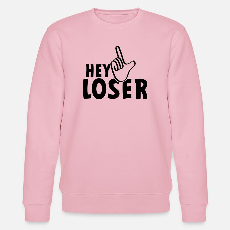 Hey Verlierer. Verlierer, Spinner, Dummköpfe, Neurd.... - Stanley/Stella Unisex Bio-Sweatshirt CHANGER  - Hellrosa