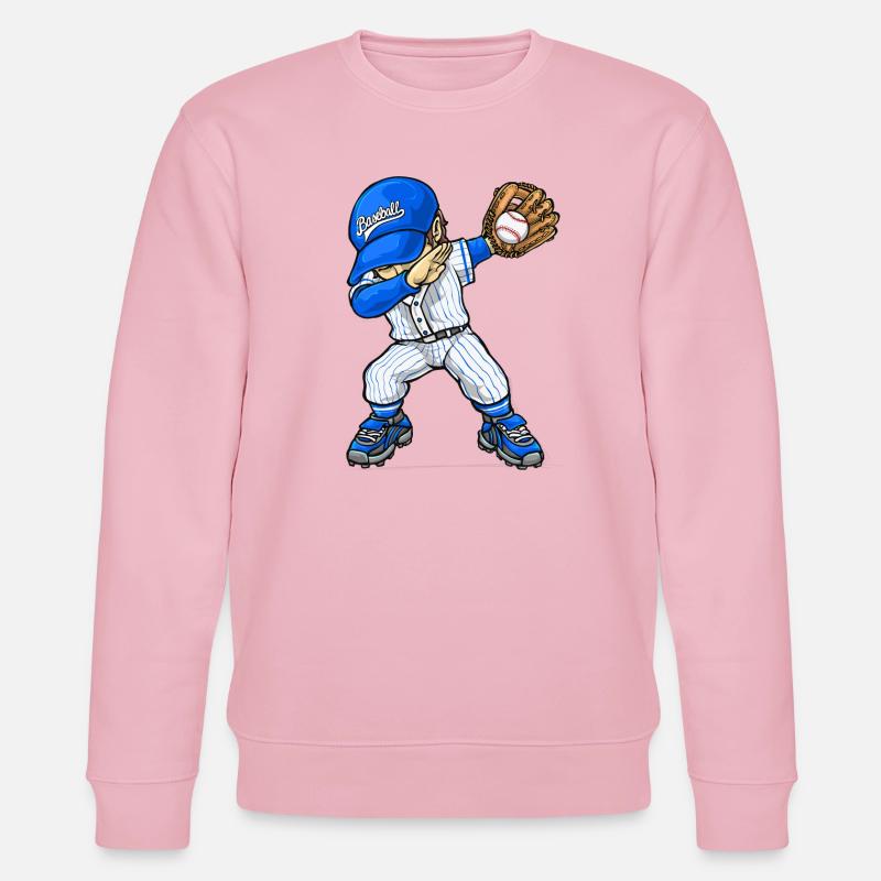 Dabbing Baseball Baseballspieler - Stanley/Stella Unisex Bio-Sweatshirt CHANGER - Hellrosa
