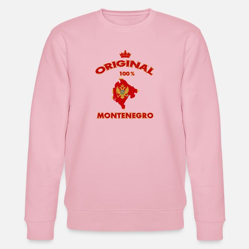Montenegro Original 100% Flaggen Design - Stanley/Stella Unisex Bio-Sweatshirt CHANGER - Hellrosa