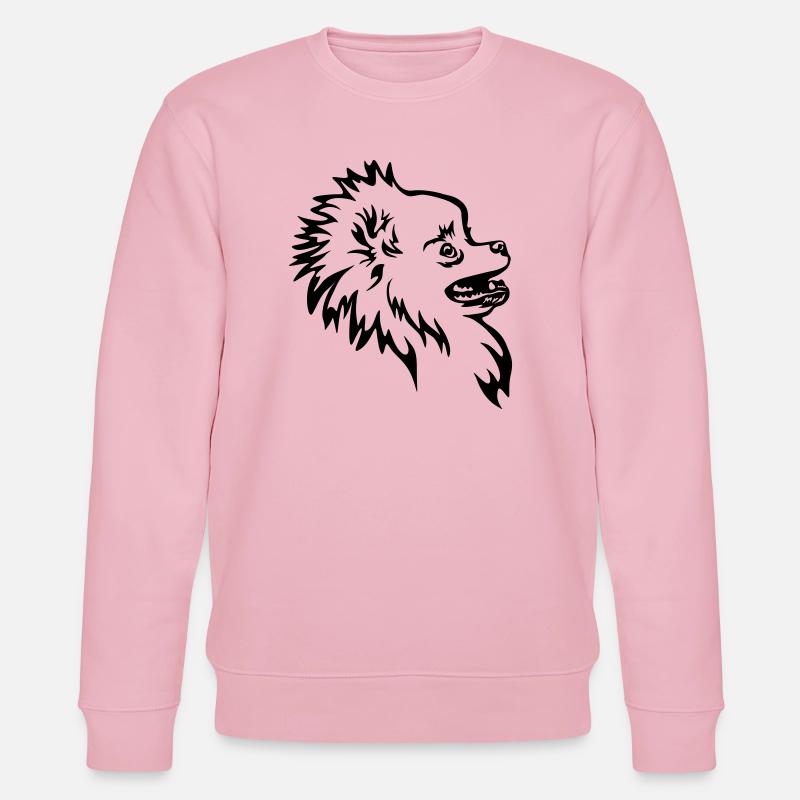Zwergspitz head - Stanley/Stella CHANGER Unisex Organic Sweatshirt - cotton pink