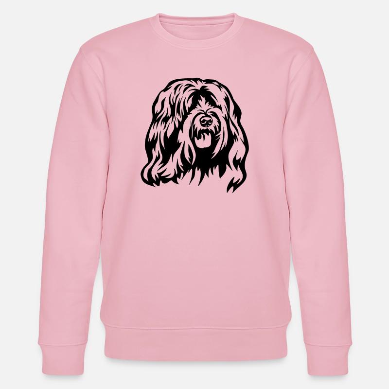 Tibet Terrier Kopf - Stanley/Stella Unisex Bio-Sweatshirt CHANGER  - Hellrosa