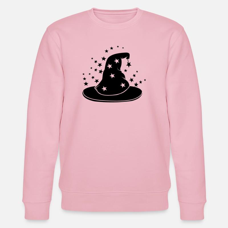 Magischer Zaubererhut mit Sternen - Stanley/Stella Unisex Bio-Sweatshirt CHANGER  - Hellrosa