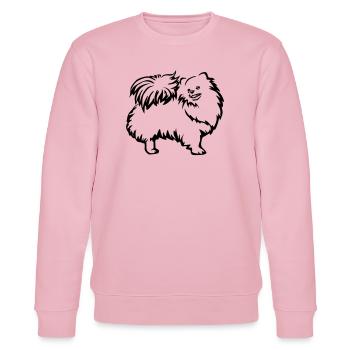 Zwergspitz - Stanley/Stella Unisex Bio-Sweatshirt CHANGER  - Hellrosa - Vorne - Jaron (178cm) & Liana (172cm)