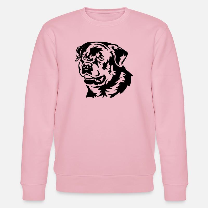 Tête de Rottweiler - Sweat bio CHANGER Stanley/Stella Unisexe - rose pâle