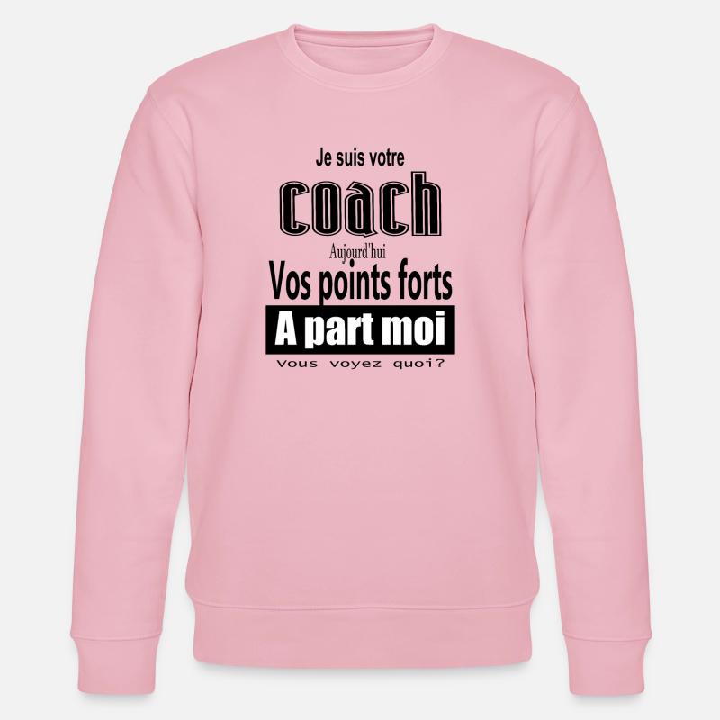 coach vos points fort - Sweat bio CHANGER Stanley/Stella Unisexe - rose pâle