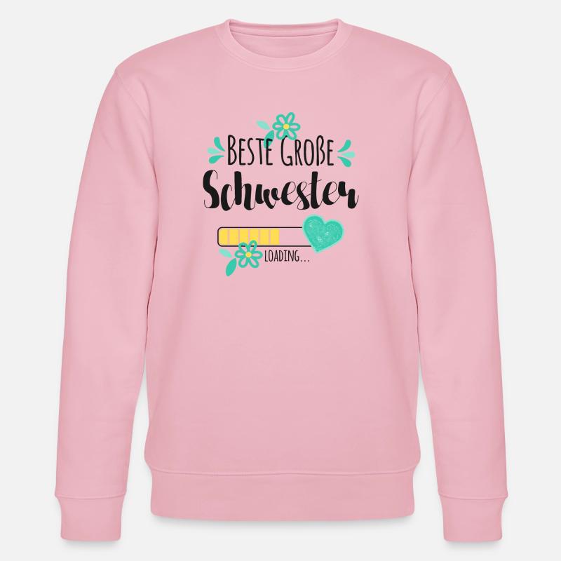 Beste Große Schwester Loading - Stanley/Stella Unisex Bio-Sweatshirt CHANGER  - Hellrosa