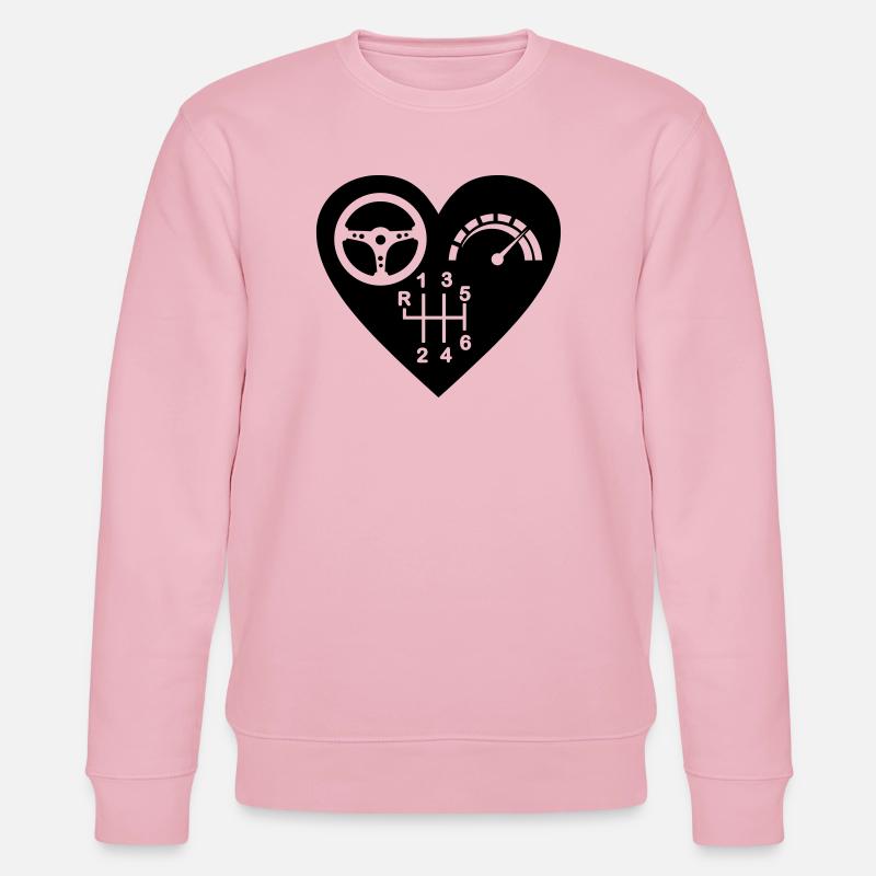 Getriebe 6 Gang Herz - Stanley/Stella Unisex Bio-Sweatshirt CHANGER  - Hellrosa