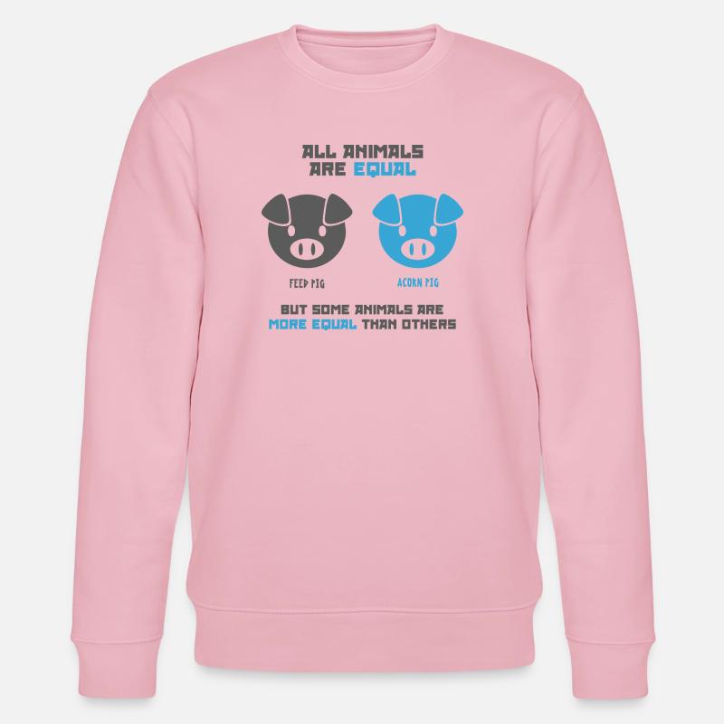 Futterschwein, Eichelschwein - Stanley/Stella Unisex Bio-Sweatshirt CHANGER  - Hellrosa