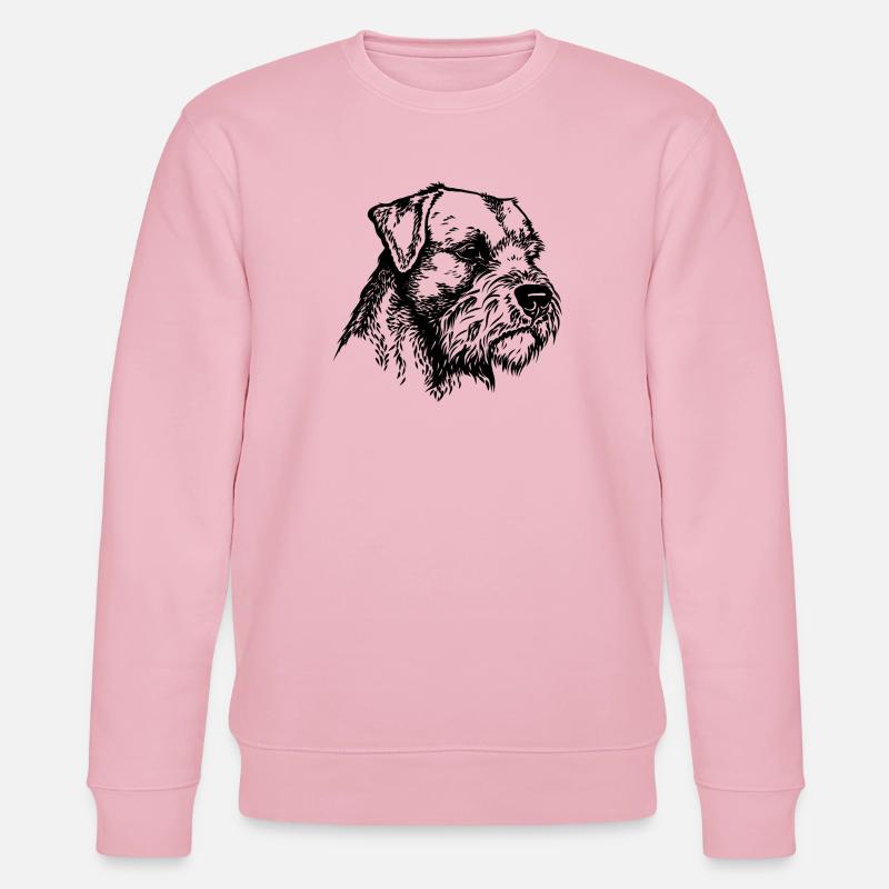 Border Terrier Portrait 2 - Stanley/Stella Unisex Bio-Sweatshirt CHANGER  - Hellrosa