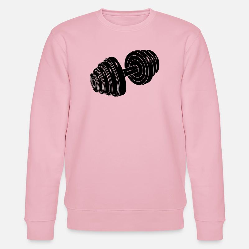 Dumbel Gym Gewicht - Stanley/Stella Unisex Bio-Sweatshirt CHANGER  - Hellrosa