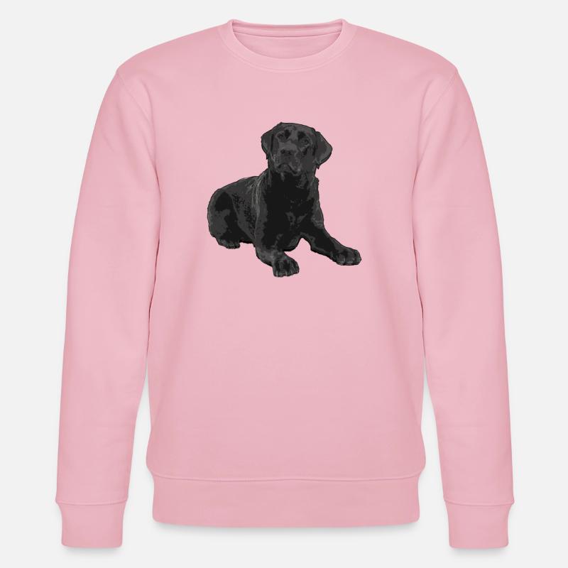Schwarzer Labrador - Stanley/Stella Unisex Bio-Sweatshirt CHANGER  - Hellrosa