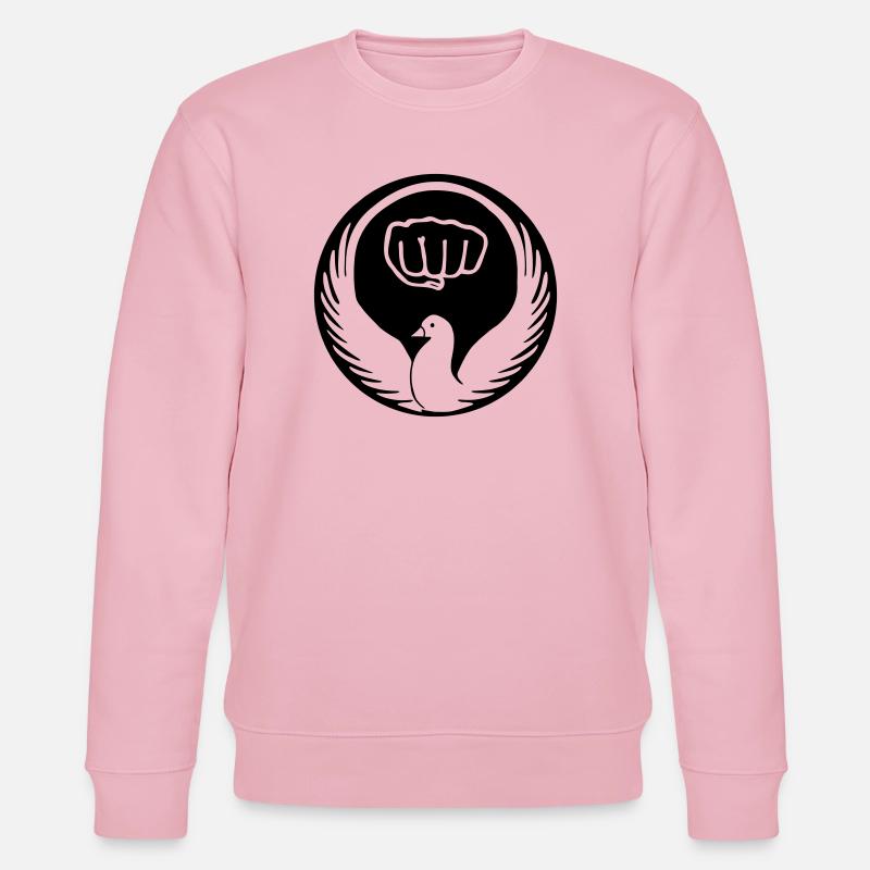 Wado pigeon avec poing de karaté - Sweat bio CHANGER Stanley/Stella Unisexe - rose pâle