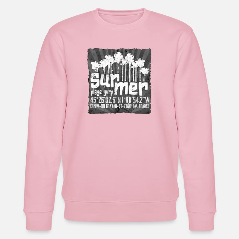 Am Meer - Le Gurp Frankreich - Stanley/Stella Unisex Bio-Sweatshirt CHANGER  - Hellrosa